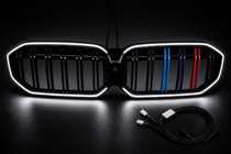 BMW 3 Serie G20/G21 2018– M-Color LED nierengrille (2022+, hoogglans zwart) foto 4