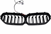BMW 5 Serie G30/G31 2017–2023 M-Look V1 LED nierroosters (2021-2023, glanzend zwart) foto 6