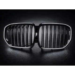 BMW nierengrille M-Look LED (2019-2022, hoogglans zwart) foto 4