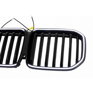 Niergrille 1 Bar LED (2019-2022, hoogglans zwart) BMW X7 G07 2019– foto 3