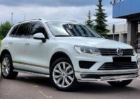 Volkswagen Touareg 2010–2018 Voorbeschermbeugel ST014 (RVS) foto 1