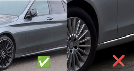 Mercedes C-klasse W205 2014–2021 Premium voorste spatlappen (voor AMG-Line, 2 stuks) foto 2