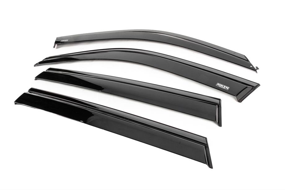 BMW X5 E70 2007–2013 Winddeflectors met zwarte sierlijst Niken Luxury (4 stuks) Foto 2