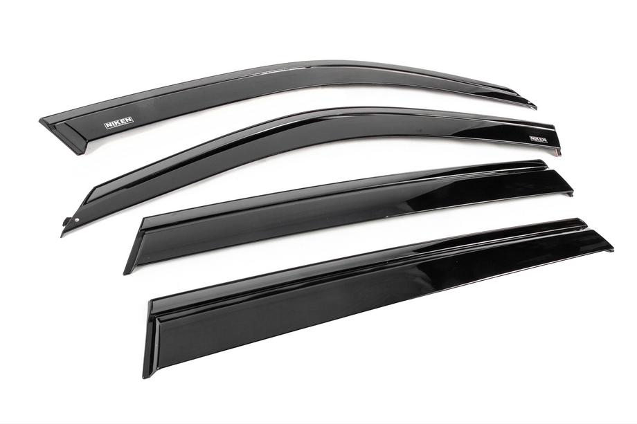 BMW X5 E70 2007–2013 Winddeflectors met zwarte sierlijst Niken Luxury (4 stuks) Foto 3