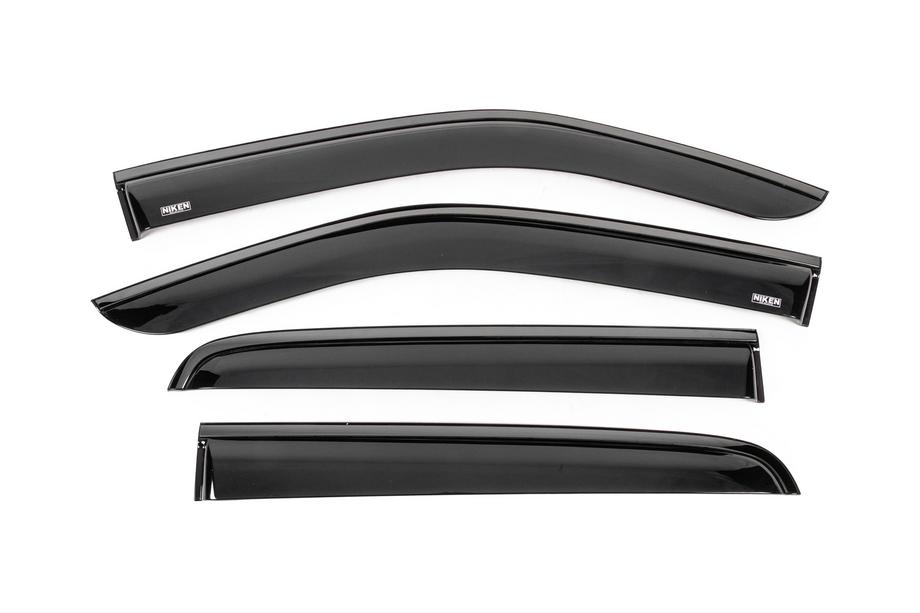 Isuzu D-Max 2019– Winddeflectors met zwarte sierlijst Niken Luxury (4 stuks) Foto 1