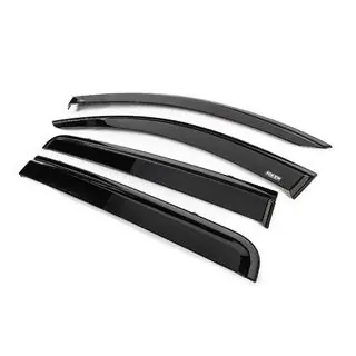 Winddeflectors met zwarte sierlijst Niken Luxury (4 stuks) Mitsubishi L200 2015–2024 foto 2