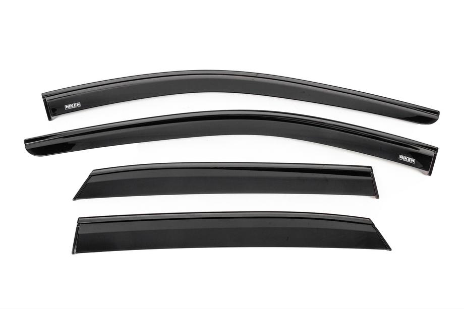 Nissan Qashqai 2021– Winddeflectors met zwarte sierlijst Niken Luxury (4 stuks) Image