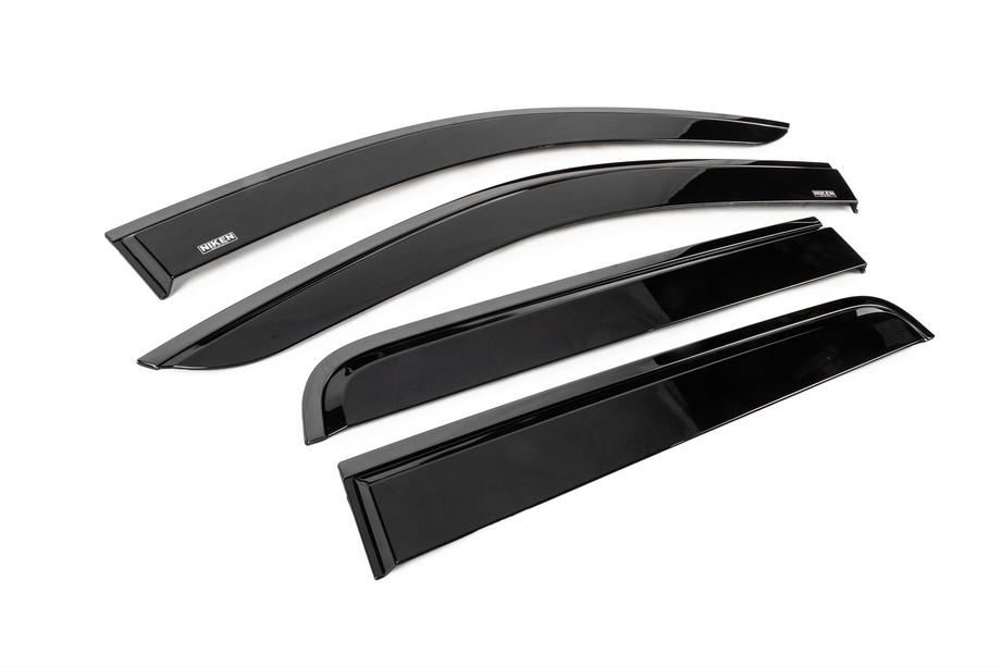 Nissan Navara/NP300 2016– Winddeflectors met zwarte sierlijst Niken Luxury (4 stuks) Foto 3