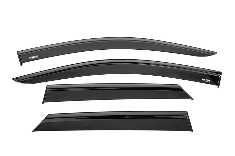Peugeot 3008 2016–2023 Winddeflectors met zwarte sierlijst Niken Luxury (4 stuks) Foto 1