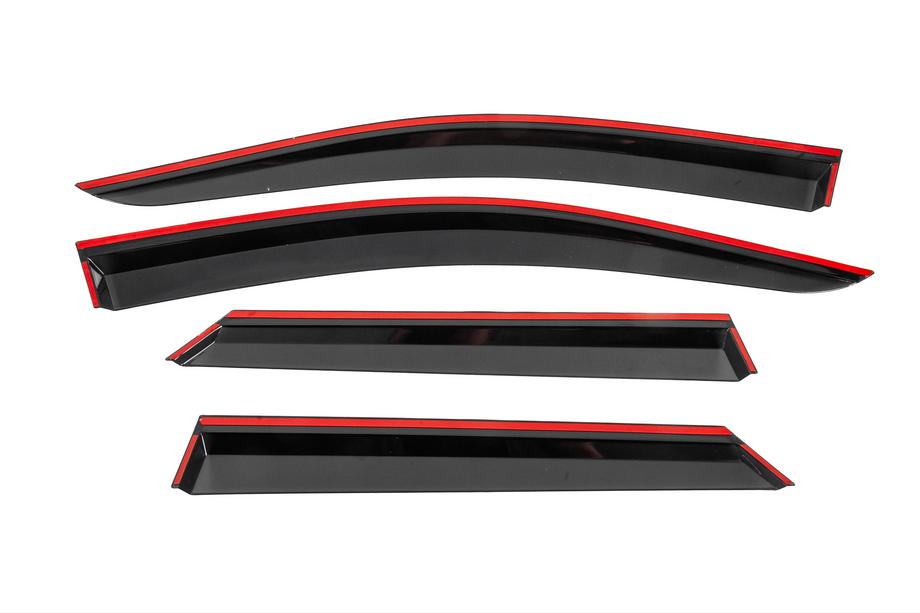 Peugeot 3008 2016–2023 Winddeflectors met zwarte sierlijst Niken Luxury (4 stuks) Foto 4