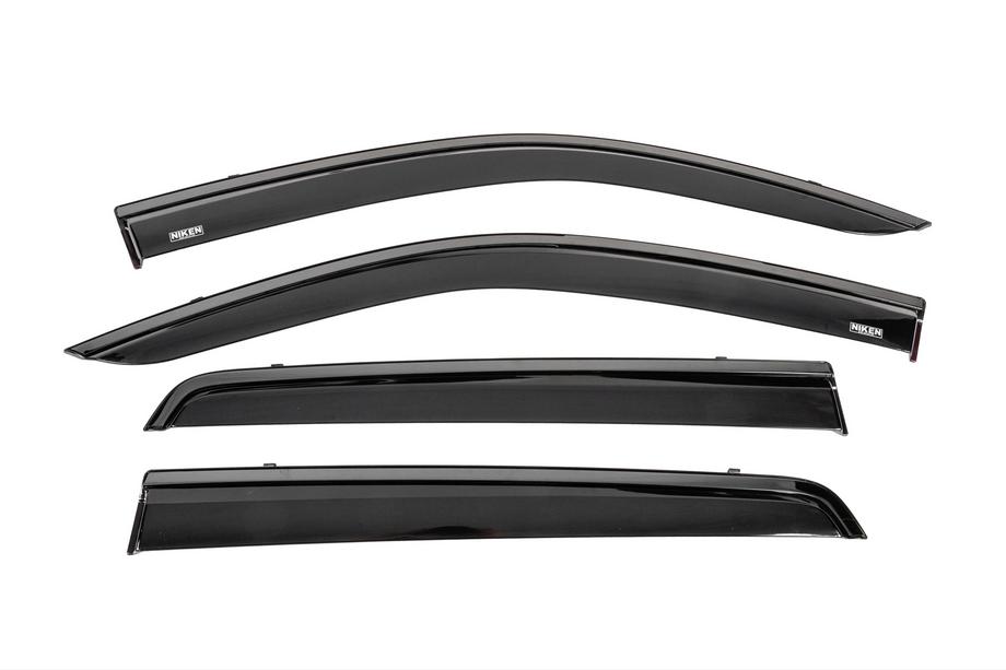 Toyota Hilux 2015– Winddeflectors met zwarte sierlijst Niken Luxury (4 stuks) Image