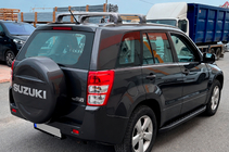 Suzuki Grand Vitara 2005–2017 Dakdragers (dwarsbalken) voor originele bevestigingspunten Ecem V3 (2 stuks) Grijs, 110 cm foto 7