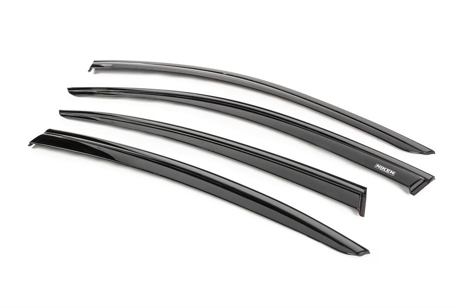 Volkswagen Passat B8 2015–2023 Winddeflectors met zwarte sierlijst Niken Luxury (4 stuks) Foto 2