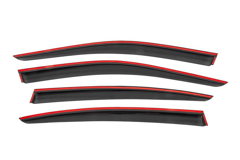 Volkswagen Passat B8 2015–2023 Winddeflectors met zwarte sierlijst Niken Luxury (4 stuks) Foto 4