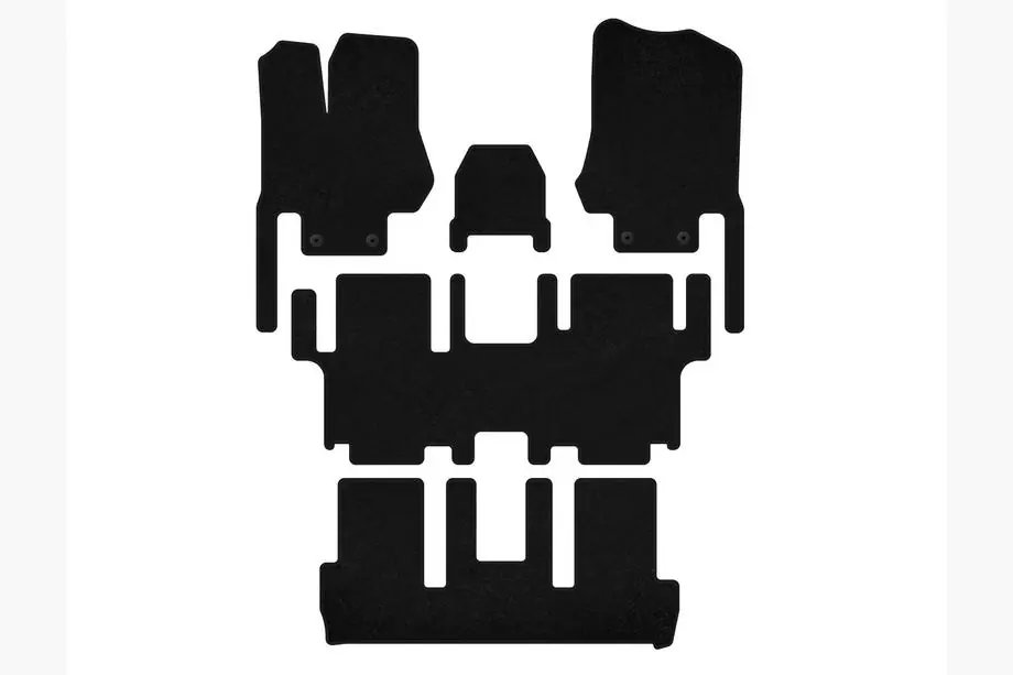 Nissan Quest 2011–2017 Textiele automatten Deluxe (7-zits, 3 rijen, zwart) Image