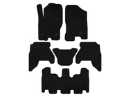 Nissan Pathfinder R51 2005–2014 Deluxe V1 textielen automatten (3 rijen, Zwart, 2010-2014) foto 1