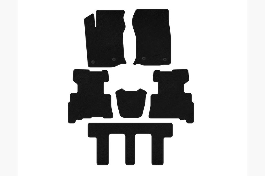 Toyota 4Runner 2009–2024 Deluxe textielmatten (3 rijen, 2014-2024, 7-zits, zwart) Image