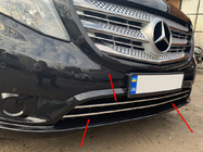 Mercedes Vito/V-klasse W447 2014– Afdeklijsten voor bumperrooster (2-delig, RVS) foto 2