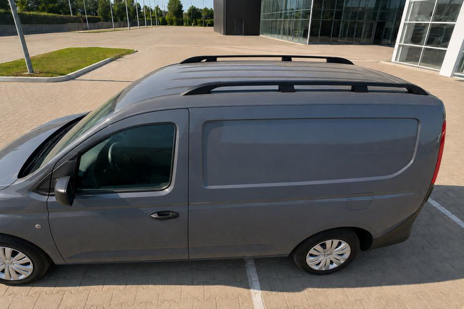 Volkswagen Caddy 2020– Zwarte dakrails (Turks design) Maxi basis, kunststof voetsteunen Foto 3