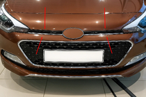 Hyundai I-20 2014–2020 RVS grille sierlijsten 2014-2018 (2 stuks) foto 1