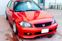 Honda Civic 1995–2001 Afgeprijsd Voorlipspoiler DPT V-2 (hoogglans zwart) foto 1