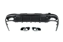Mercedes S-class W223 2020– Achterdiffuser met AMG S63 Silver uitlaatsierstukken foto 3
