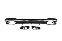 Mercedes S-class W223 2020– Achterdiffuser met AMG S63 Silver uitlaatsierstukken foto 11