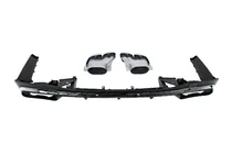 Mercedes S-class W223 2020– Achterdiffuser met AMG S63 Silver uitlaatsierstukken foto 13