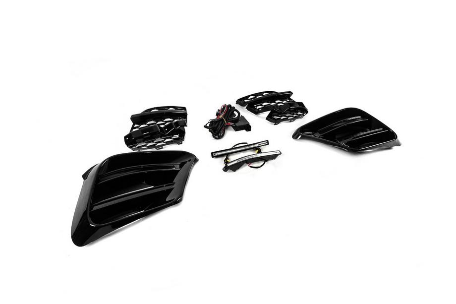 Mercedes S-class W223 2020– BRB set frontbumperroosters (voor AMG Line, met dagrijverlichting) Foto 1