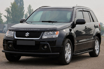 Suzuki Grand Vitara 2005–2017 Voorbumperbeschermbeugel ST008 Black (rvs) foto 1