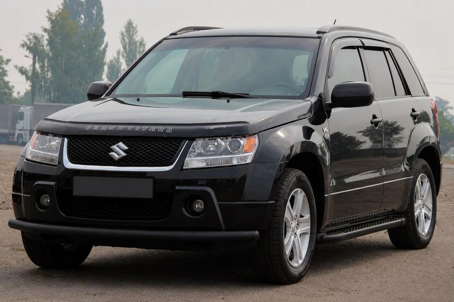Suzuki Grand Vitara 2005–2017 Voorbumperbeschermbeugel ST008 Black (rvs) Image