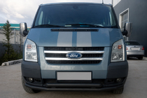 Ford Transit 2000–2014 Voorste bullbar ST014 Black (2006-2014, roestvrij staal) foto 1