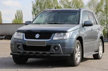 Suzuki Grand Vitara 2005–2017 Voorste bullbar ST015 Black (RVS) foto 3