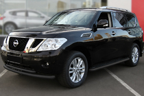 Nissan Pathfinder R51 2005–2014 Dubbele frontbar Black (RVS) foto 1