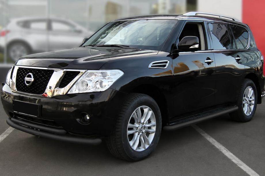 Nissan Pathfinder R51 2005–2014 Dubbele frontbar Black (RVS) Image