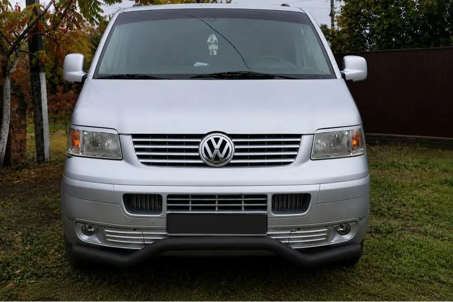 Volkswagen T5 Transporter 2003–2010 Voorbumperbeschermer Wave ST007 Black (RVS) Foto 3