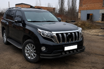 Toyota Land Cruiser Prado 150 2009–2023 Bullbar F3-31 Black (RVS) foto 3