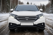 Honda CRV 2012–2016 Voorbumperbescherming ST007 Black (RVS) foto 1