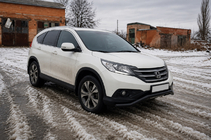 Honda CRV 2012–2016 Voorbumperbescherming ST007 Black (RVS) foto 2