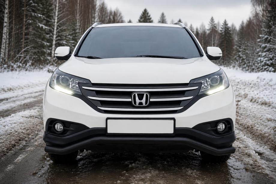 Honda CRV 2012–2016 Voorbumperbescherming ST007 Black (RVS) Image