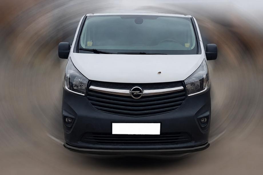 Opel Vivaro 2015–2019 Voorbumperbescherming ST008 Black (RVS) Image