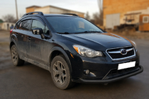Subaru XV 2011–2017 Voorbumperbescherming ST008 Black (RVS) foto 2