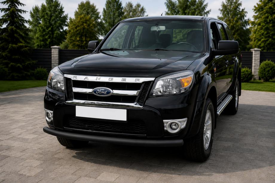 Ford Ranger 2007–2011 Voorbumperbescherming ST008 Black (RVS) Foto 1