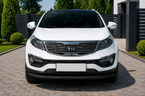 Kia Sportage 2010–2015 Voorbumperbescherming ST008 Black (RVS) foto 1