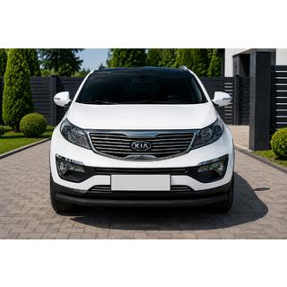 Voorbumperbescherming ST008 Black (RVS) Kia Sportage 2010–2015