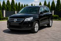 Volkswagen Tiguan 2007–2016 Voorbumperbescherming ST008 Black (RVS) foto 1