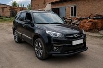 Chery Tiggo 3 2005– Voorbumperbescherming ST008 Black (RVS) foto 3