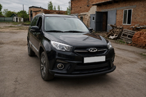 Chery Tiggo 3 2005– Voorbumperbescherming ST008 Black (RVS) foto 4