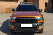 Ford Ranger 2011–2022 Voorbumperbescherming ST008 Black (RVS) foto 1
