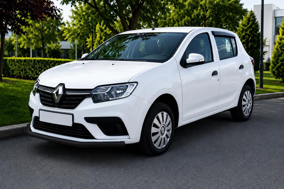 Renault Sandero 2013–2022 Voorbumperbescherming ST008 Black (RVS) Image